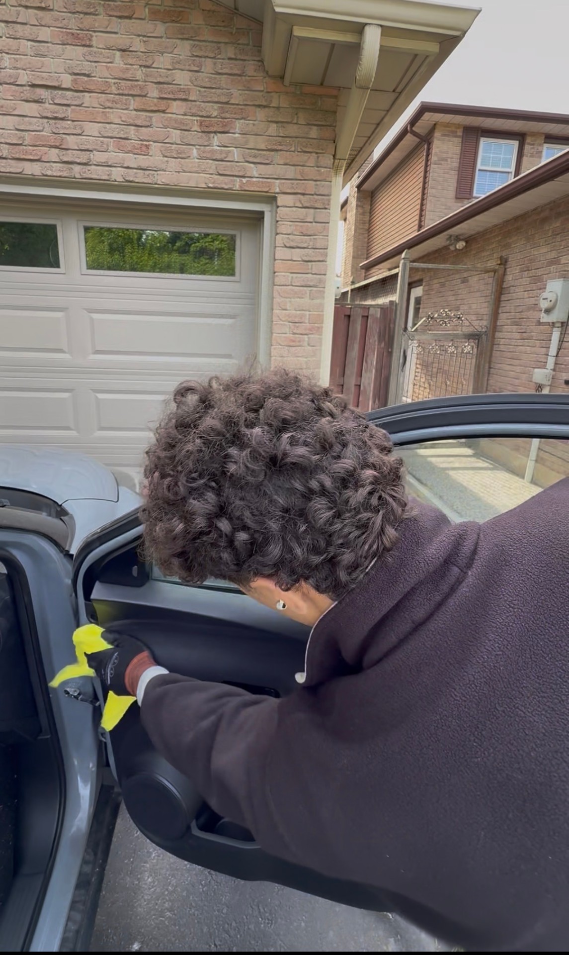 Interior door panel wipe-down